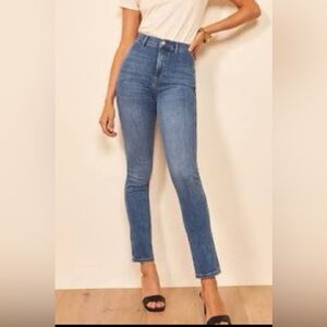 Reformation- skinny High Waist Jeans- size 25-EUC-Blue